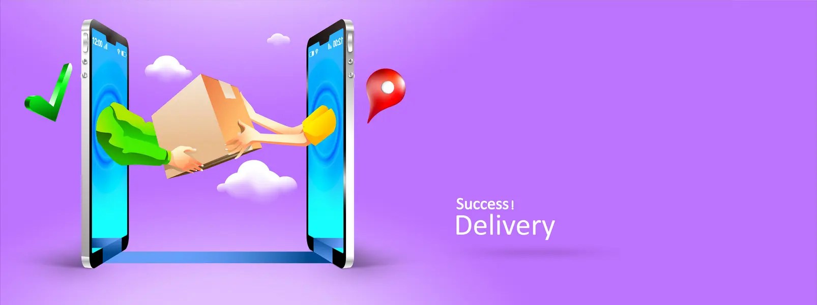 وکتور خرید اینترنتی و ارسال بسته