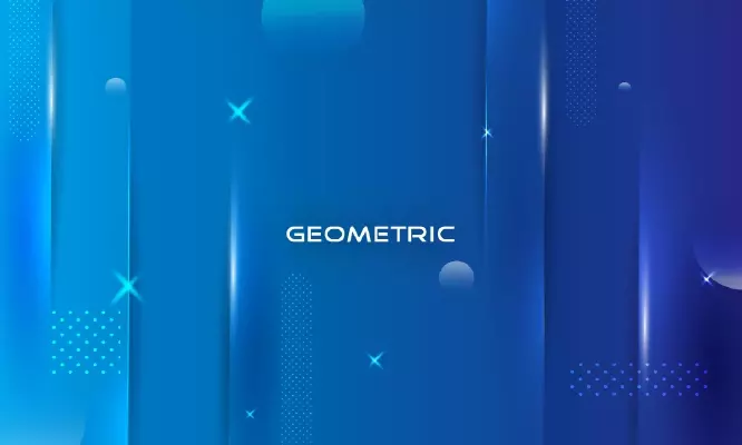 وکتور بکگراند آبی رنگ هندسی