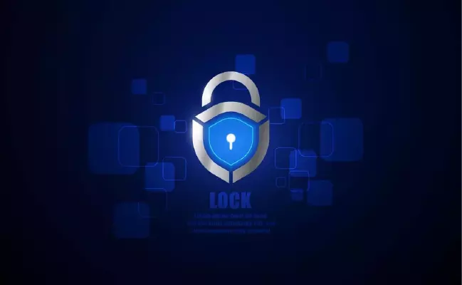 وکتور پس زمینه با طرح قفل مضمون امنیت و حفاظت