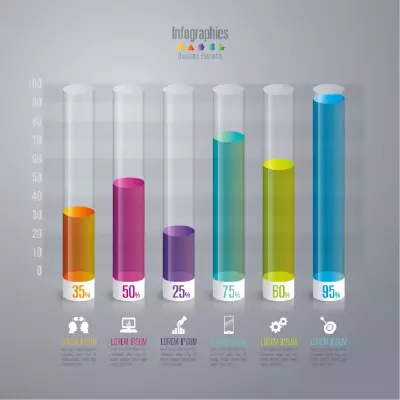 وکتور نمودار و اینفوگرافیک شماره سه