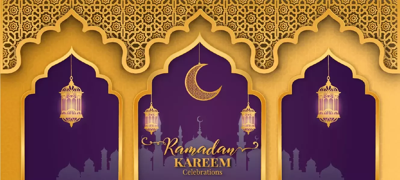 وکتور پس زمینه اسلامی طلایی