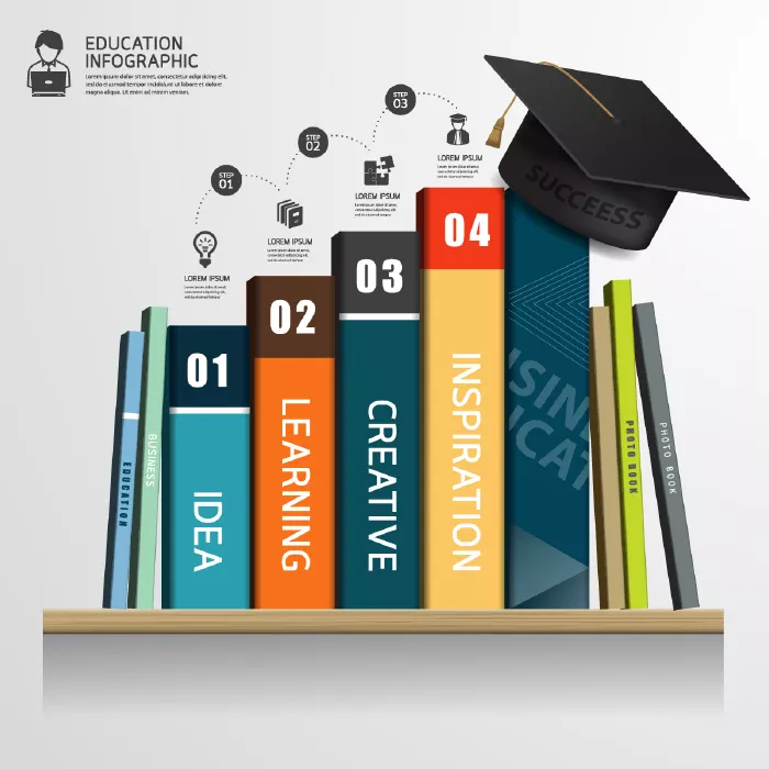 وکتور کتاب و اینفوگرافیک